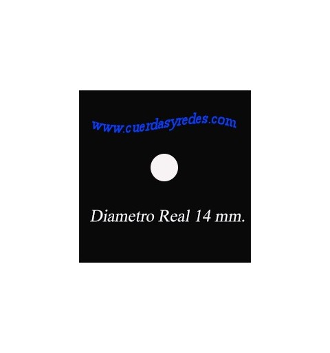 Cordon Trenz.14 mm.Blanco dist.verde