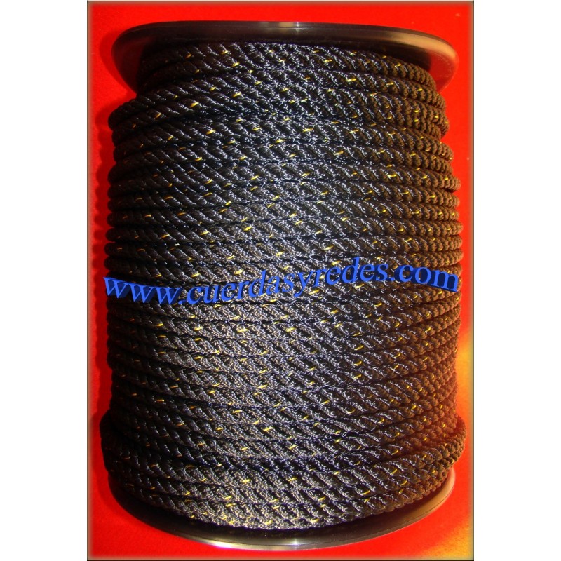 Cuerda 18 mm.100 mts. negra dist.amar.