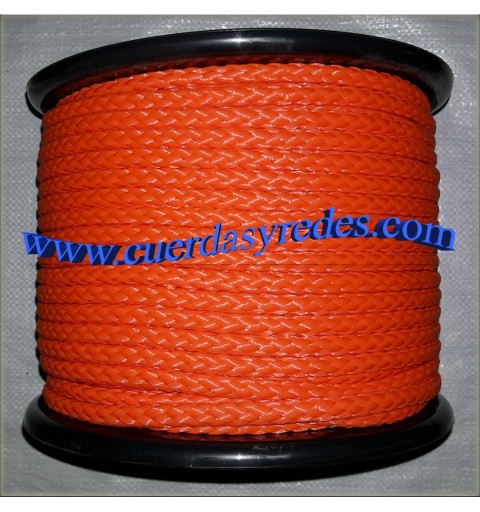 Cordon trenz.10 mm.100 mts. Naranja