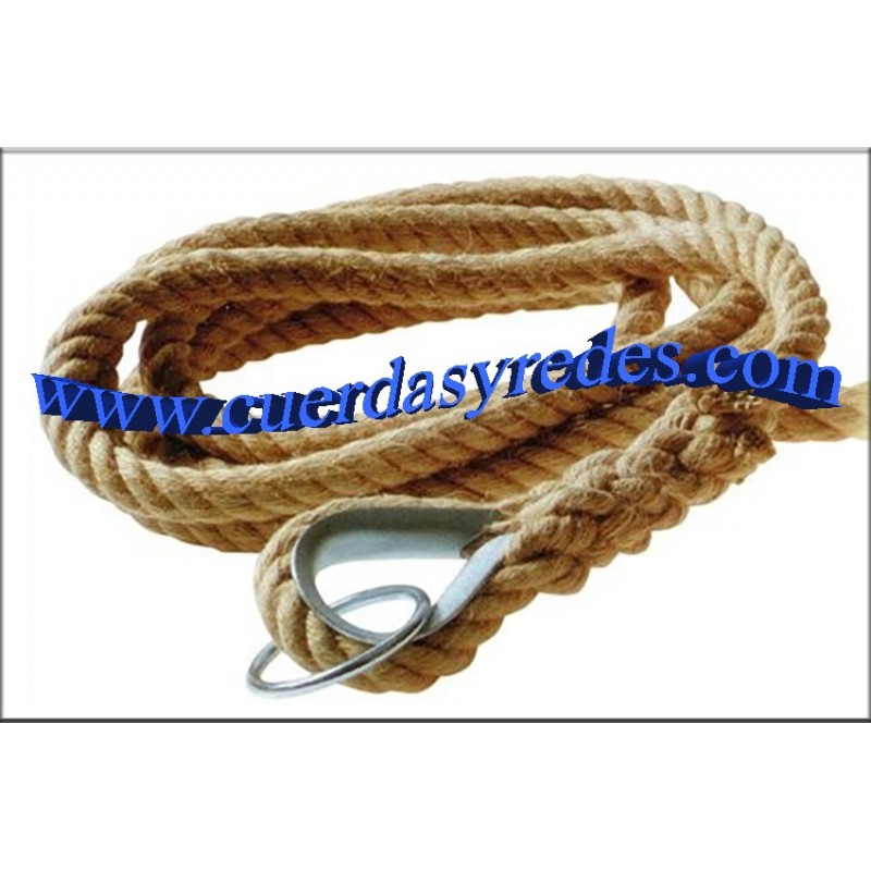 Cuerda 30 mm.con gaza, guardacabos y anilla