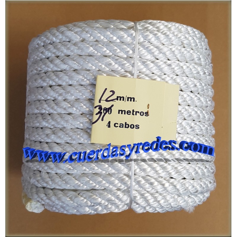 Cuerda 12 mm.31 mts. Nylon Media tenacidad