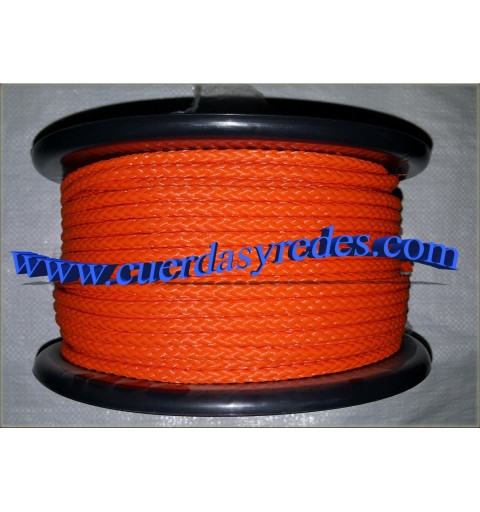 Cordon trenz.6 mm.100 mts. Naranja