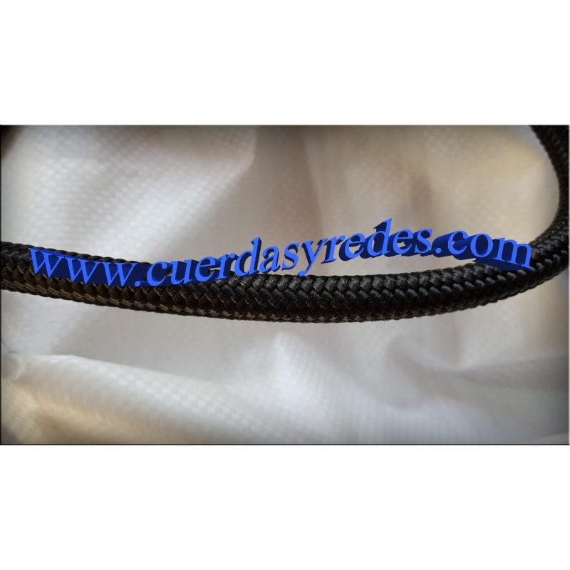 Cordon trenz.12 mm.1 metro negra