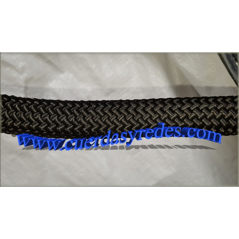 Cordon trenz.18 mm.1 metro negro